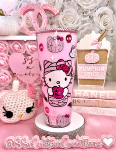 👻 H-Kitty TRICK-OR-TREAT Acrylic Tumbler 🎃